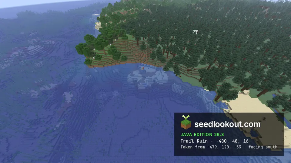 Szeroka niebieska zatoka z piaszczystymi plażami, otoczona gęstym, ciemnozielonym lasem