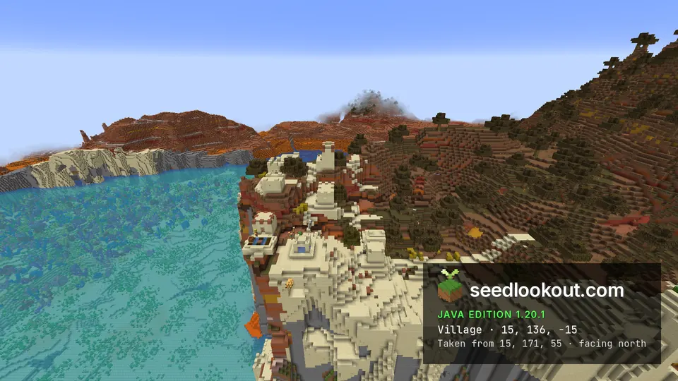 Sandstone village homes at different elevations on the steep coastal cliff